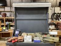 SHOP BOX W/ WELDING HELMET, SLING STRAPS, TOOL WAIST BAGS, SAWHORSE BRACKETS & ROTARY TOOL ACCESSORY SET
