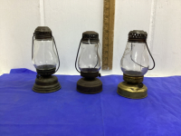 3 SMALL OIL LAMPS