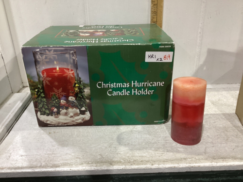 CHRISTMAS HURRICANE CANDLE HOLDER,