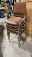 (5) VINYL STACKING CHAIRS