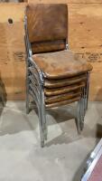 (5) VINYL STACKING CHAIRS