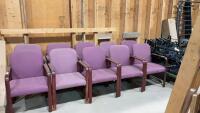 (10) PURPLE BOARDROOM CHAIRS - FABRIC