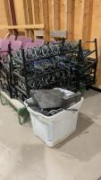 PALLET FULL OF COMPUTER PARTS & A TOTEFUL OF CABLES/CORDS