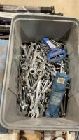 LARGE AMOUNT OF WRENCHES IN PLANO WORKMAN&rsquo;S TRUNK