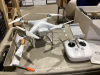 PHANTOM 3 DRONE WITH CORDS, EXTRA PARTS,