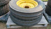 2 Uniroyal Tractor Tires on Rims