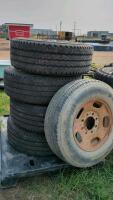 5 Firestone Tires on Rims