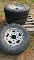 3 GM Rims, 2 Tires