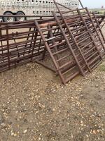 Bundle of steel panels, some walk-through gates selling together