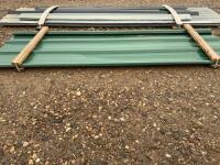 Bundle of new green, steel sheeting - (10) sheets