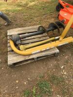 Three point post auger