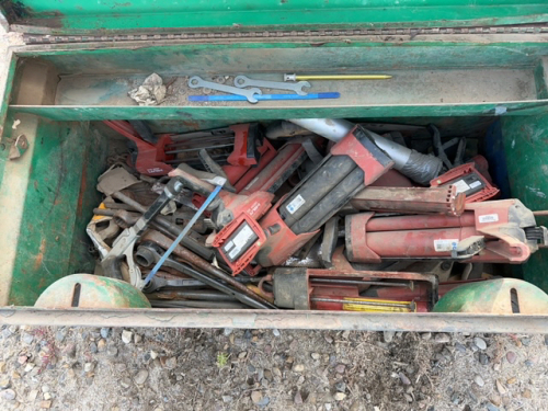 Steel toolbox and contents