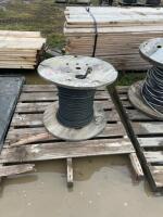 Partial spool of rubber coated wire