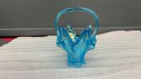 BLUE &ldquo;CHANTLILI&rdquo; CANADA GLASS VASE/DECOR PIECE