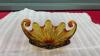 ALTA GLASS AMBER W/ RED GLASS DECORATIVE PIECE - 2