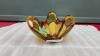 ALTA GLASS AMBER W/ RED GLASS DECORATIVE PIECE - 5