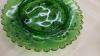 ANTIQUE GREEN PATTERN PRESSED GLASSWARE W/ GOLD DETAIL - CROESUS PATTERN - 6