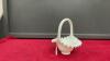 WHITE FENTON HOBNAIL BASKET