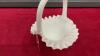 WHITE FENTON HOBNAIL BASKET - 2