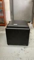 SQUARE STORAGE OTTOMAN W/ TRAY