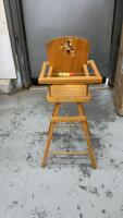 VINTAGE WOODEN DOLL HIGH CHAIR
