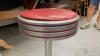 RETRO STOOL - METAL BASE W/ CUSHIONED TOP - 4