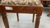 SEWING STOOL W/ TAPESTRY STYLE TOP - 3