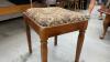 SEWING STOOL W/ TAPESTRY STYLE TOP - 4