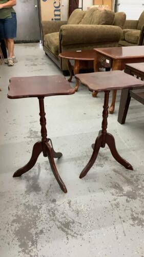 (2) SQUARE TOP PLANT STANDS