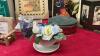 BOX OF MISC DECOR ITEMS - CANDLES & HOLDERS, PHOTO STORAGE BOX, A FEW PICTURES - 5