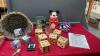 WICKER BASKET, MONEY CLIP, SOAP, MEN&rsquo;S WATCH, SOLAR LIGHT, MICKEY MOUSE MONEY BANK, MUG & TIN + YARD YAHTZEE