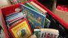 RED TOTE W/ KIDS BOOKS & HORSE THEME JEWELRY BOX - 3