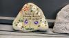 PAINTED ROCK, &ldquo;CATS LEAVE PAW PRINTS&rdquo; FAUX ROCK & A FLAG STAKE - 3