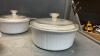 CORNINGWARE CASSEROLE SET & A SMALL ANCHOR HOCKING CASSEROLE - 4