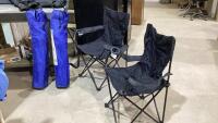(4) FOLDING LAWN CHAIRS