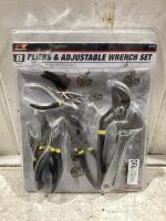PERFORMANCE TOOLS PLIERS & ADJUSTABLE WRENCH SET 8PCS