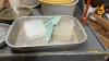 BOX W/ MISC KITCHEN ITEMS - TUPPERWARE CONTAINERS, BAKING PANS, THERMOS - 2