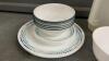 BOX OF PLASTICWARE, BAG CLIP, ASSORTED CORELLE DISHES - 2