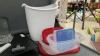 PLASTIC GARBAGE CAN, PLASTIC STORAGE CONTAINERS, KEURIG POD HOLDER, CUTTING BOARDS, CUTLERY, DISH DRYING RACK - 5