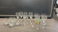 VINTAGE BOHEMIAN CRYSTAL STEMWARE - THISTLE PATTERN