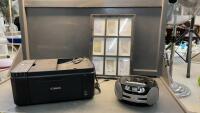 CANON COPIER, CD/RADIO PLAYER, PICTURE FRAME
