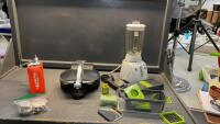 B&D BLENDER, CUCINAPRO TORTILLA PRESS, MASTER CHEF KNIFE SHARPENER, MANDOLIN, PASTA ROLLER