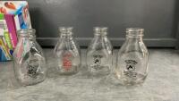 (4) VINTAGE STUBBY MILK BOTTLES - &ldquo;D DUTCHMEN DAIRY&rdquo;