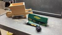 (2)ITEMS - SMALL WHEELBARROW PLANTER + YARDWORKS CORDLESS PRUNER