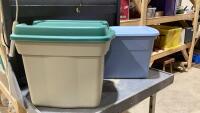 (2) GOOD LIDDED TOTES