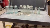 VINTAGE CANNING JARS W/LIDS, COCA-COLA BOTTLE, HOLBROOK BOTTLE
