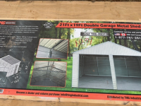 21 x 19 double garage metal shed