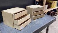 (2)WOOD 3-DRAWER STORAGE UNITS