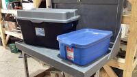 (2) GOOD LIDDED TOTES