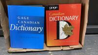 FLAT W/ (2) CANADIAN DICTIONARIES